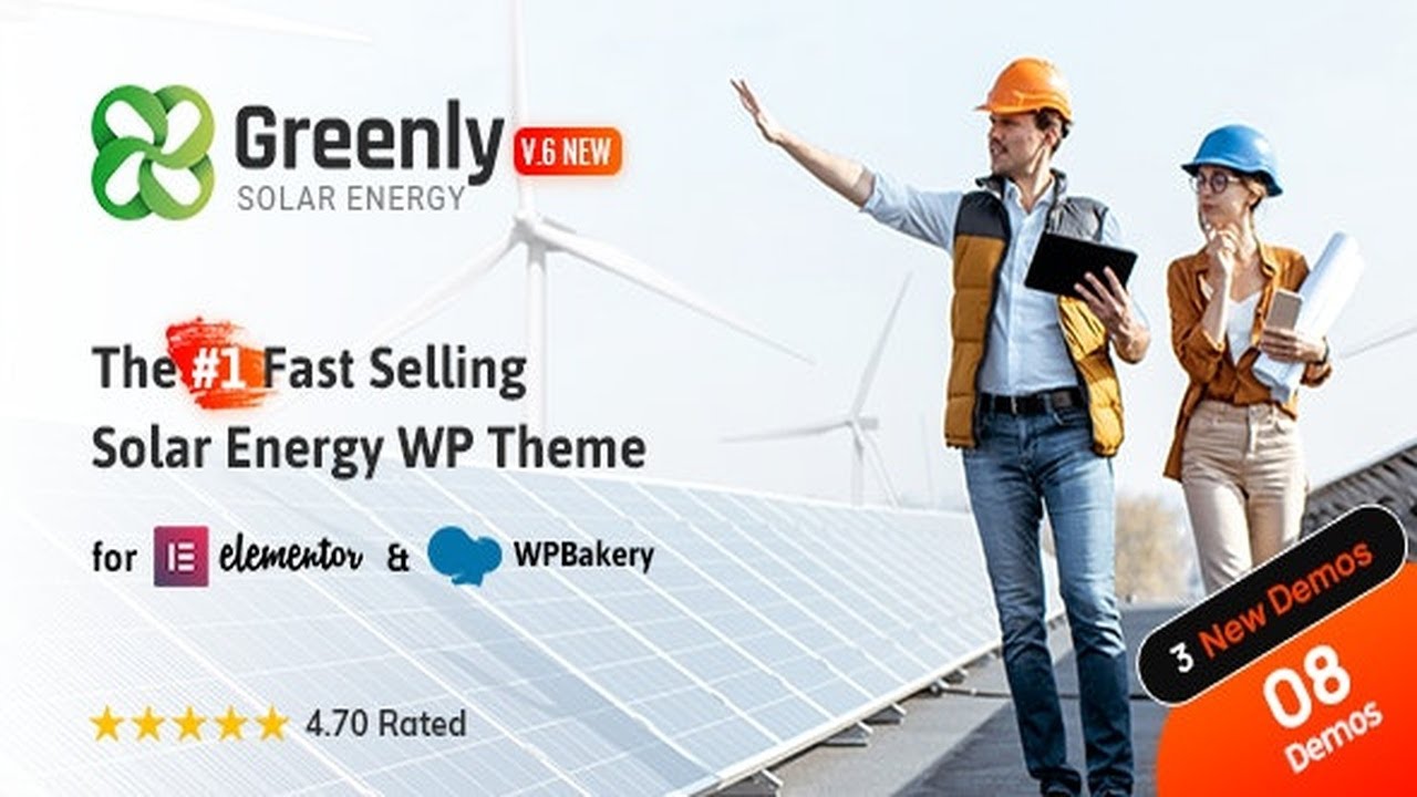 Greenly - Ecology & Solar Energy WordPress Theme Free Download