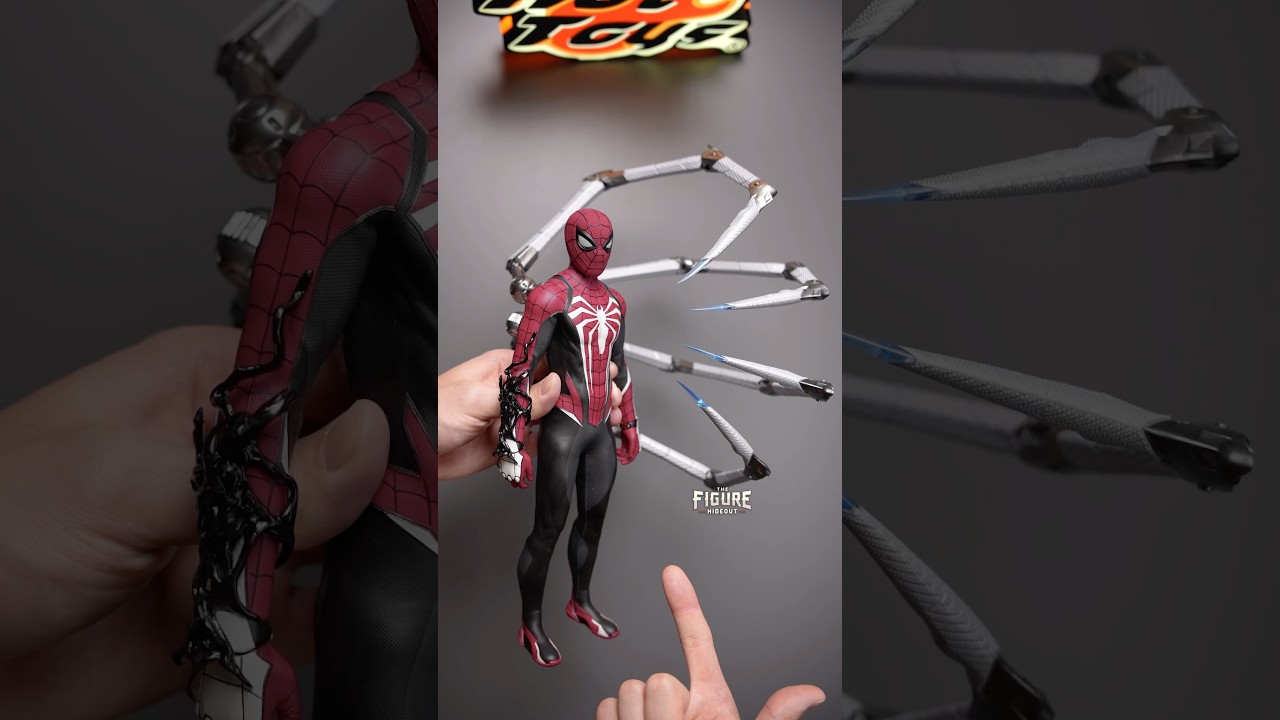 *FIRST LOOK* Hot Toys Spider-Man Advanced Suit 2.0 (Red & Black Suit Style) UNBOXING🤟🕸️ #toys