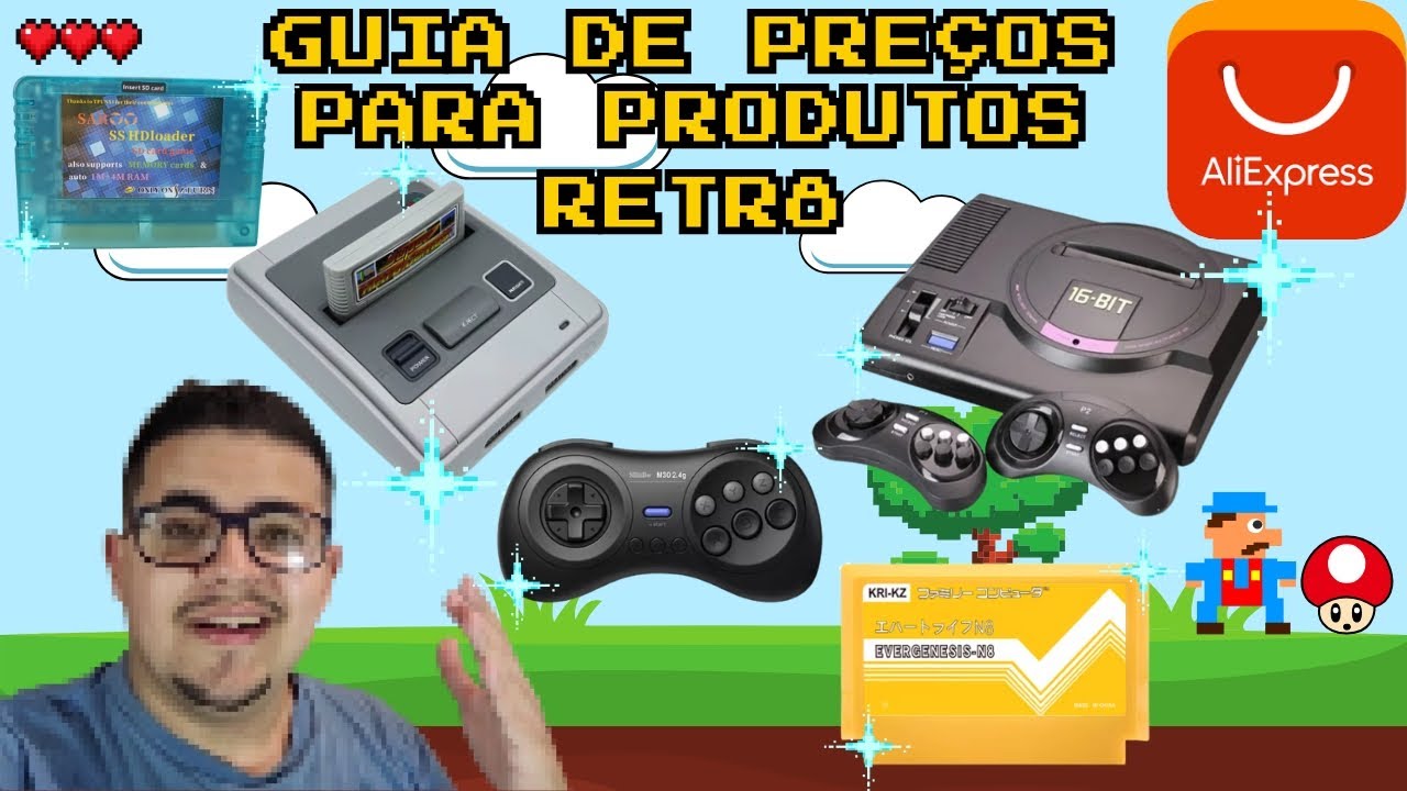 GUIA de PRODUTOS RETRO para você COMPRAR no ALIEXPRESS!!!