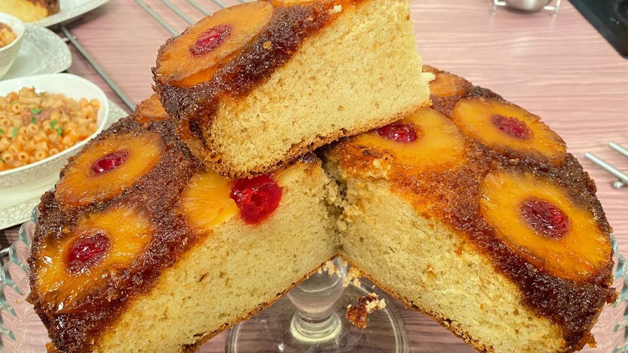 طريقة عمل كيك الأناناس | المطعم مع الشيف محمد حامد