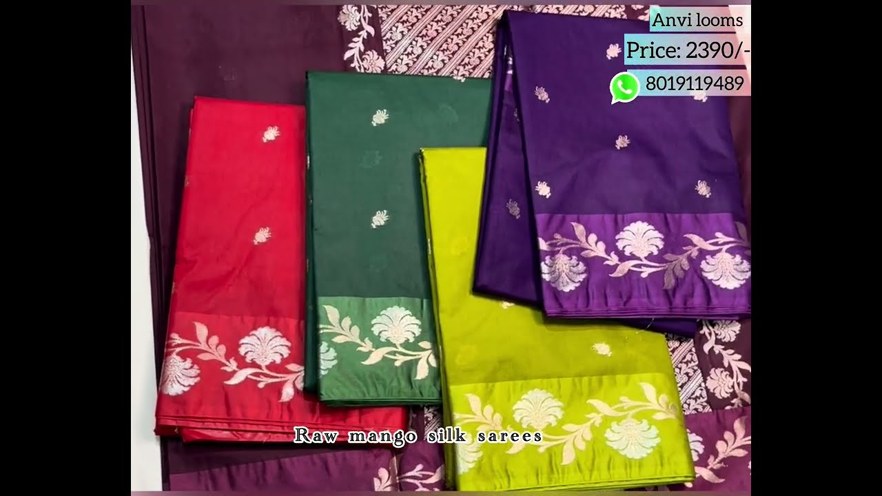 ✨ Raw Mango Silk Sarees – Elegant & Premium Collection ✨