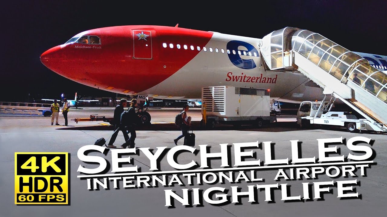 Seychelles International Airport | Nightlife | Restaurants, check-in, duty free, boarding 💖 4K60 HDR