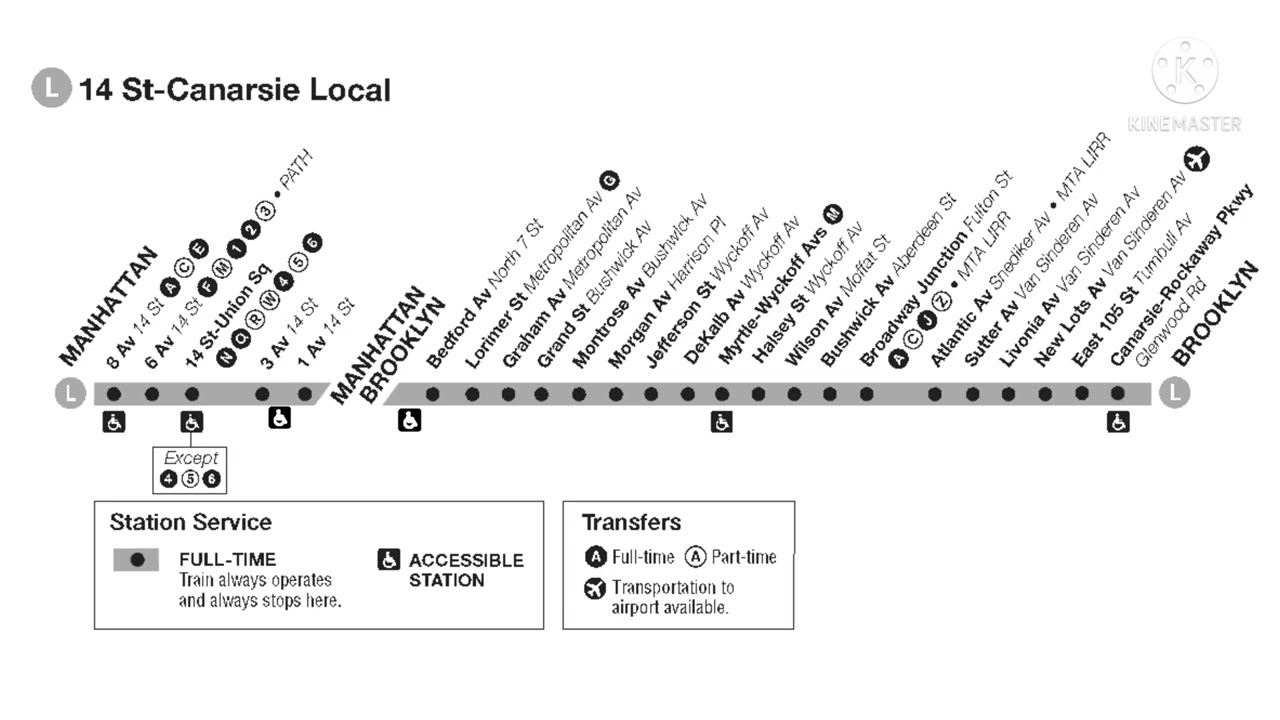 NYCA || R160A/B (L) Train Announcements - To Canarsie-Rockaway Parkway from 8th Avenue-14th Street