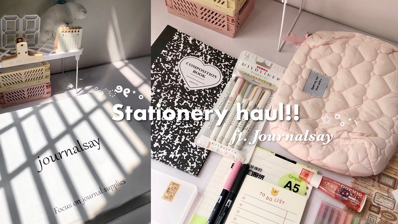 Cutest stationery haul ft. Journalsay  ༘⋆🌷₊˚ෆ