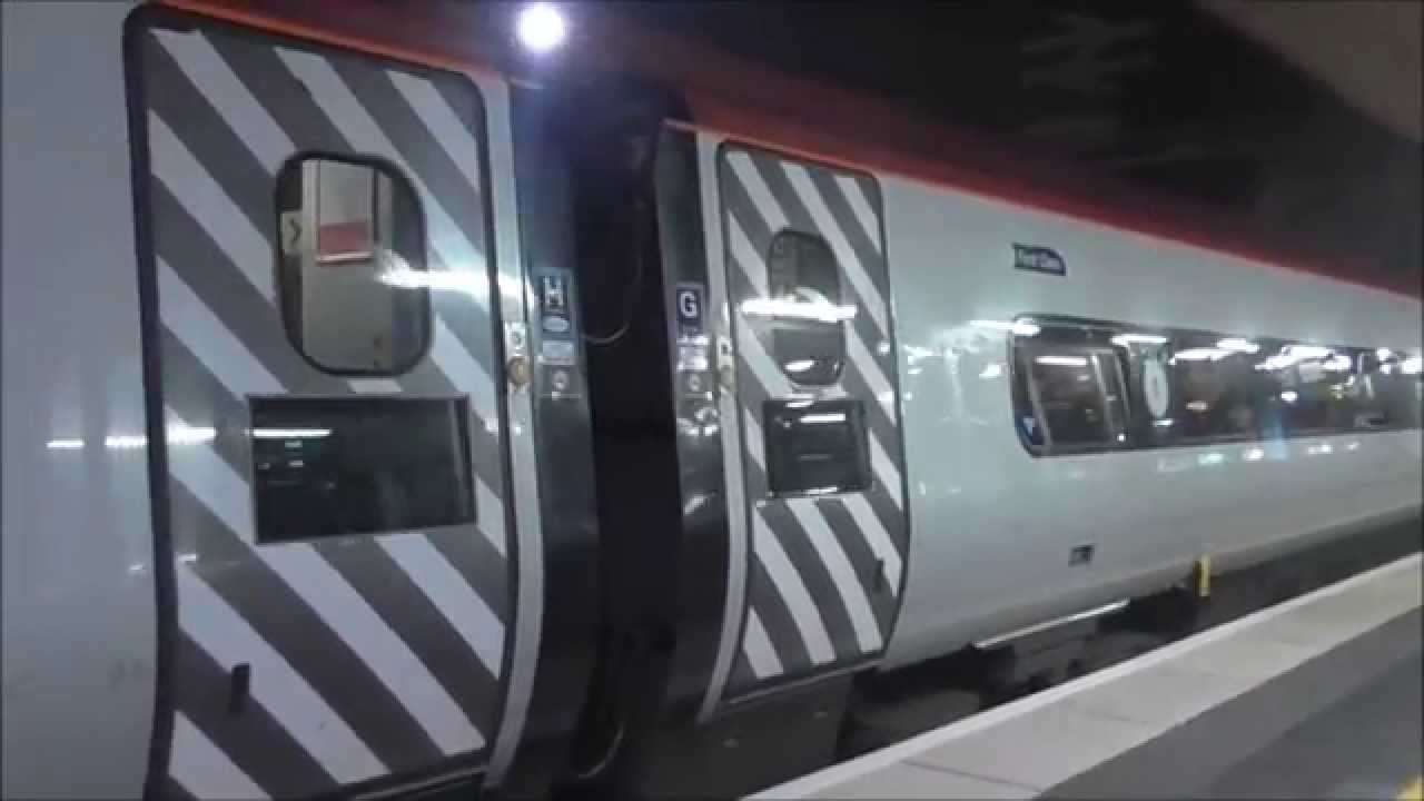 Virgin Trains and London Midland Trains at Birmingham Airport. Thursday 4.9.14.