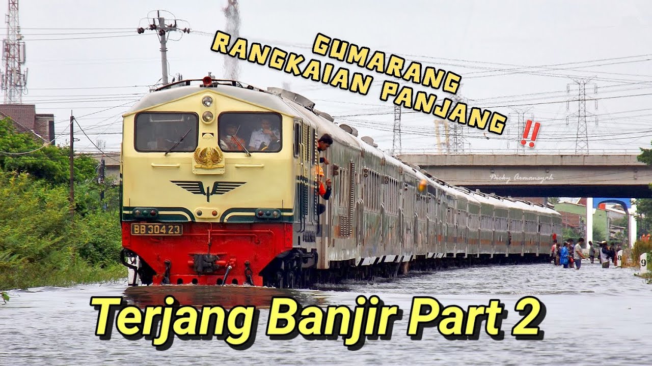 LOKOMOTIF TUA KERJA KERAS❗❗❗BB 304 84 11 Menarik KA Gumarang Rangkaian Panjang #keretaapi #kereta