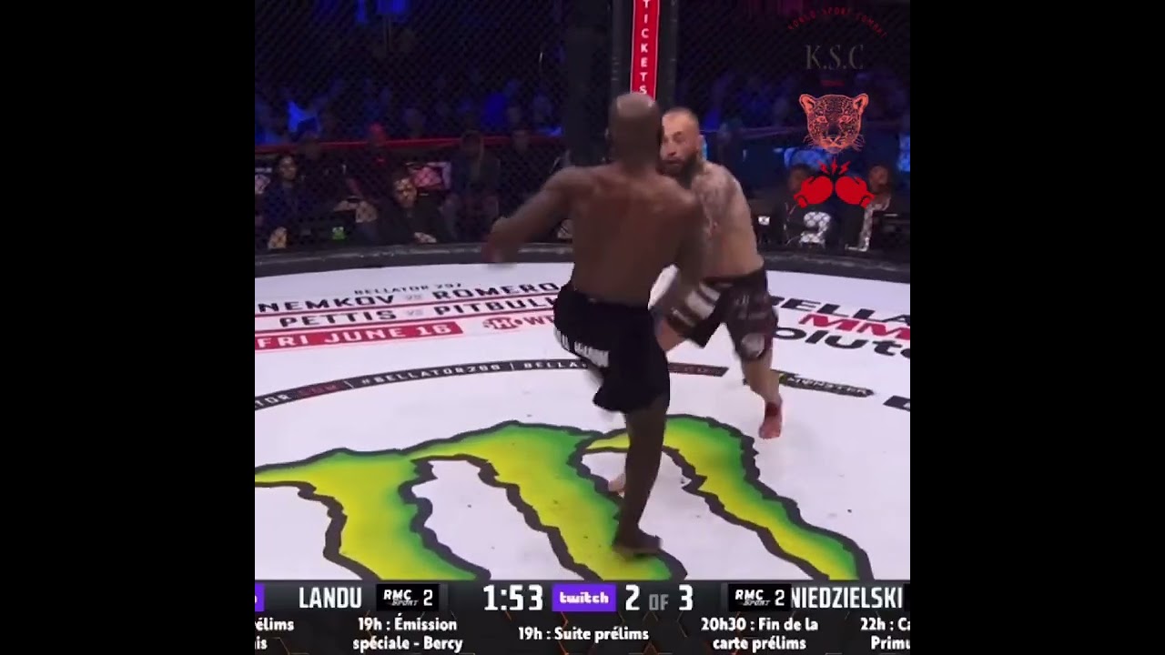 Yves Landu fait le spectacle au Bellator Paris mai 2023