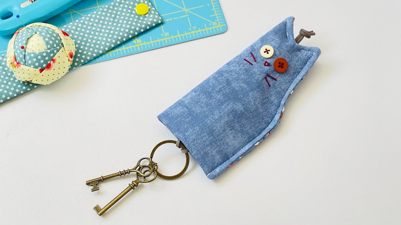 How to Make a Cute Cat Key Cover | 🐾 DIY Cat Key Cover Tutorial