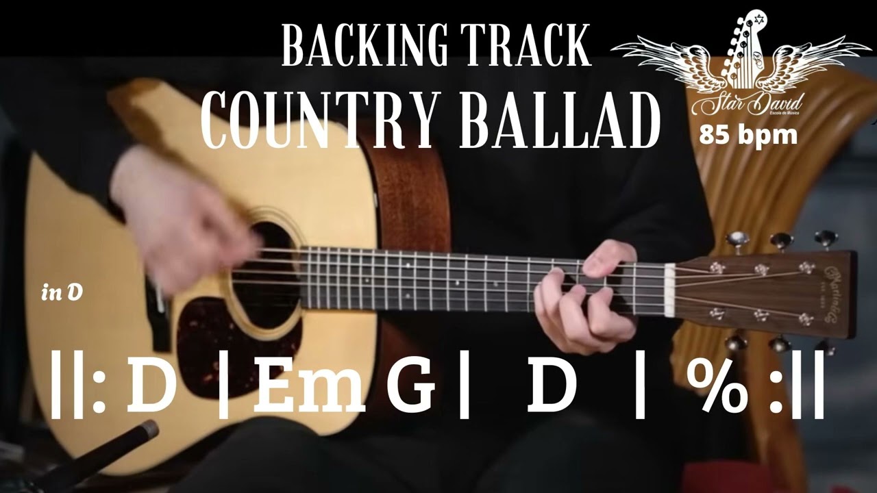 Backing Track Country Ballad  in D