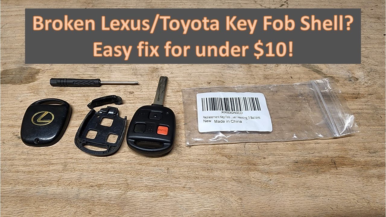 How To! Fix Lexus or Toyota Key Fob Broken Shell Replacement - Simple and Cheap! Less than $10