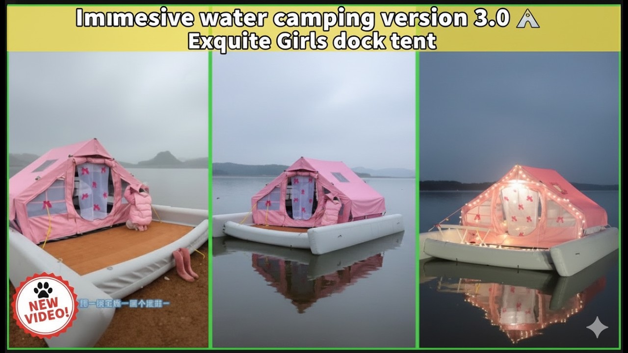 Immersive water camping version 3.0 ⛺️ "Exquisite Girls" dock tent