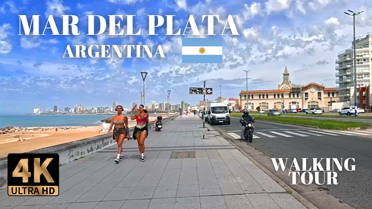 Мар-дель-Плата, Жемчужина Атлантики🚶|Аргентина AR | Constitución – La Perla (Пешая прогулка) 🎥 [4K]🌊