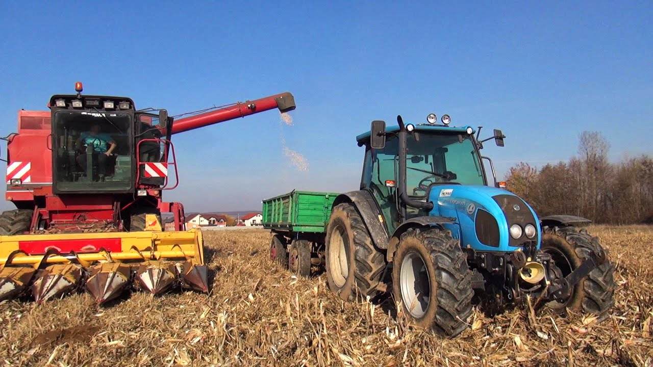 Corn harvesting 🌽⚙🚜 Recoltăm porumb cu Case International 1660 și tractorul Landini Power Farm 100