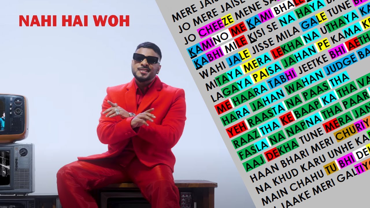 Nahi Hai Woh || Raftaar Verse || Rap Rhyme Scheme