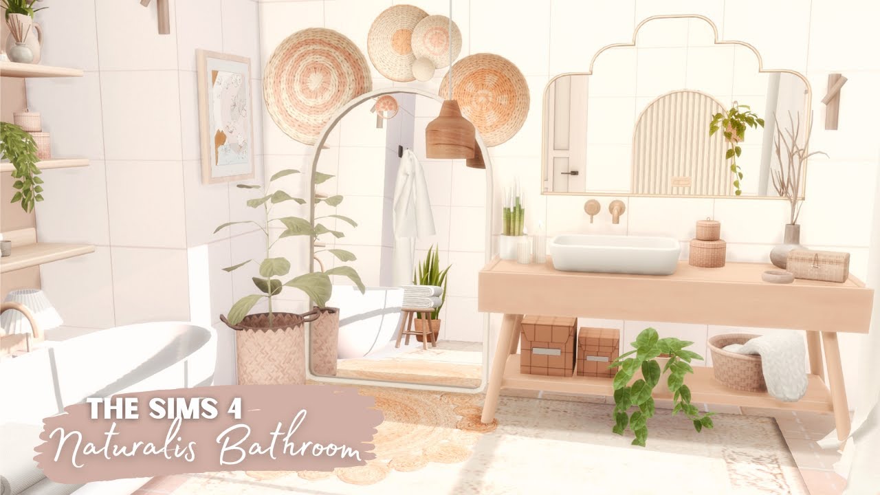 The Sims 4 Speed Build | Naturalis Bathroom | CC | ASMR Speedbuild