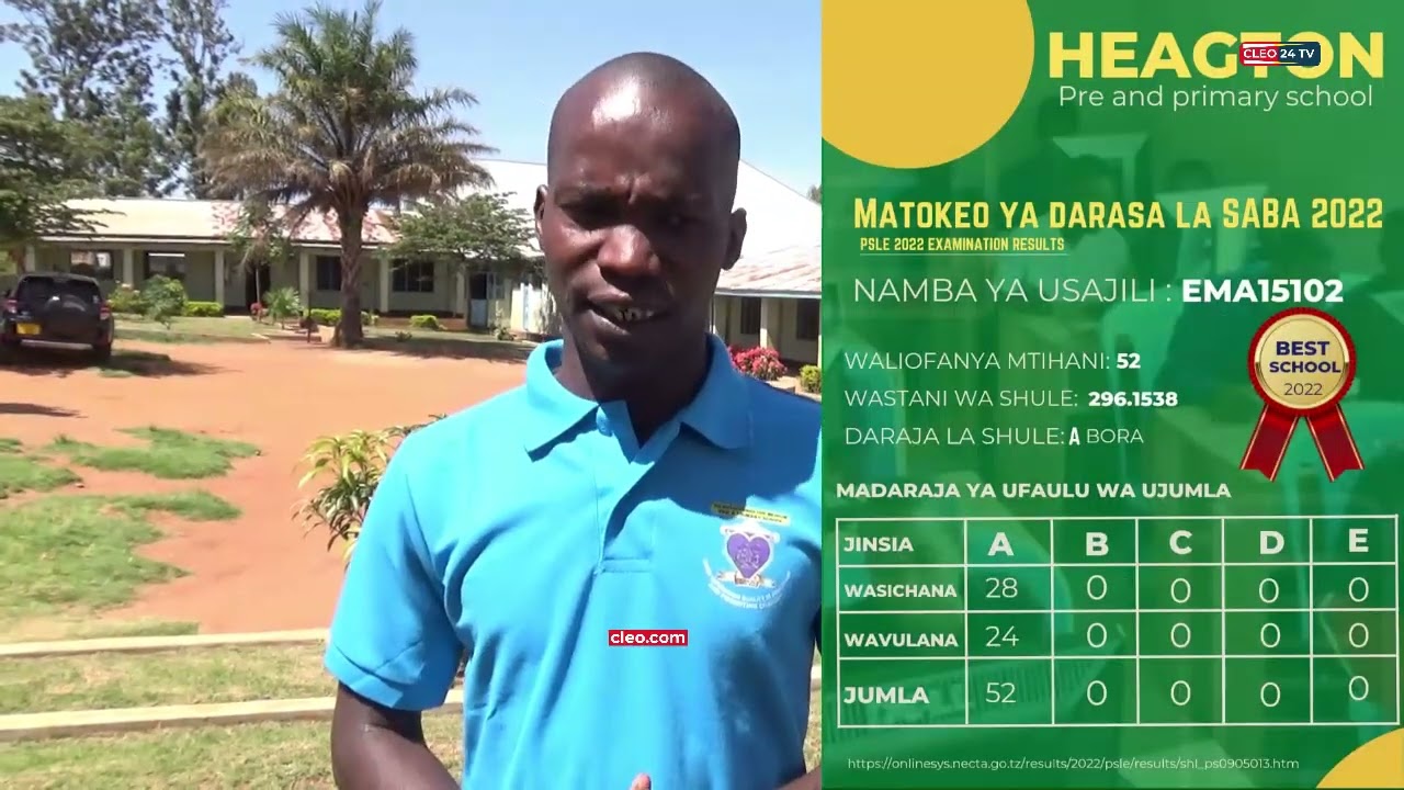 HEAGTON WAFANYA MAKUBWA TENA MATOKEO DARASA LA NNE