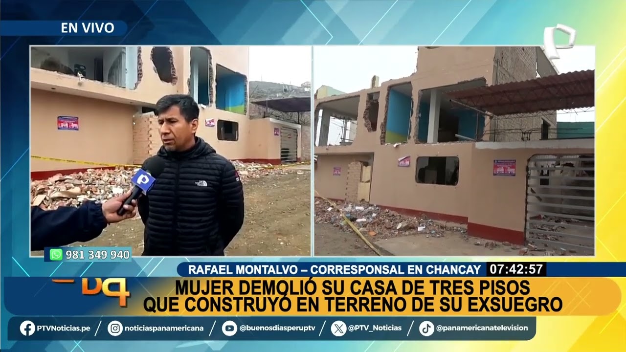🏠🔨💪 Mujer demuele casa en terreno de exsuegro en Chancay: ¡La verdad detrás del conflicto!