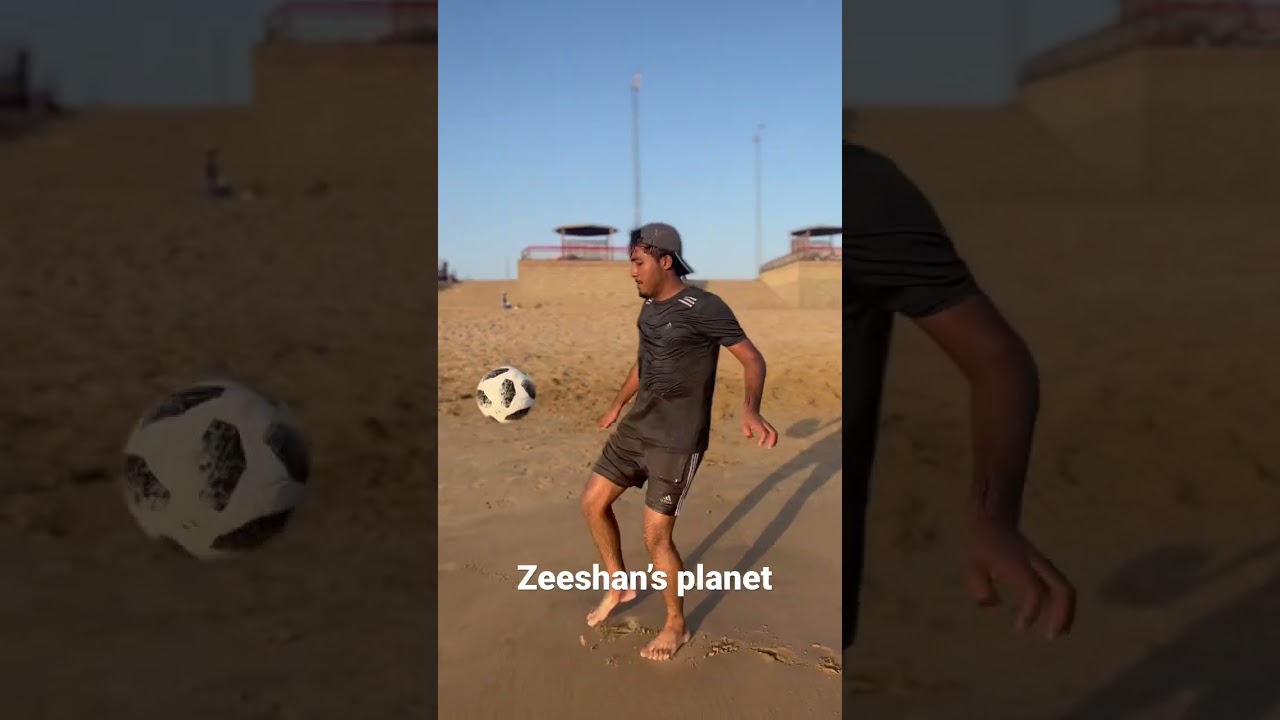Playing football at manora beach #manorabeach #beachcity #karachiport #beachinkarachi