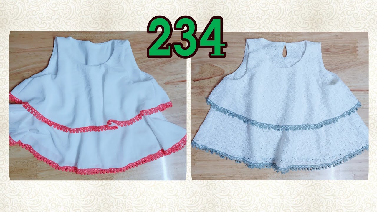 🌻 234 🌻 Cắt may áo 2 tầng siêu xinh | Cách may lộn cổ và nách - cắt may Mẹ Bống 234