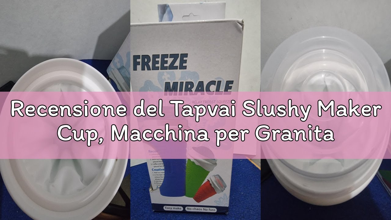 Recensione del Tapvai Slushy Maker Cup, Macchina per Granita In Silicone, Con Cannuccia E Cucchiaio
