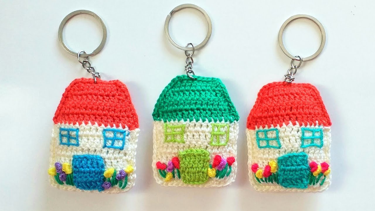 👉SUBTİTLED KÖY EVİ ANAHTARLIK/EASY CROCHET KEYCHAİN
