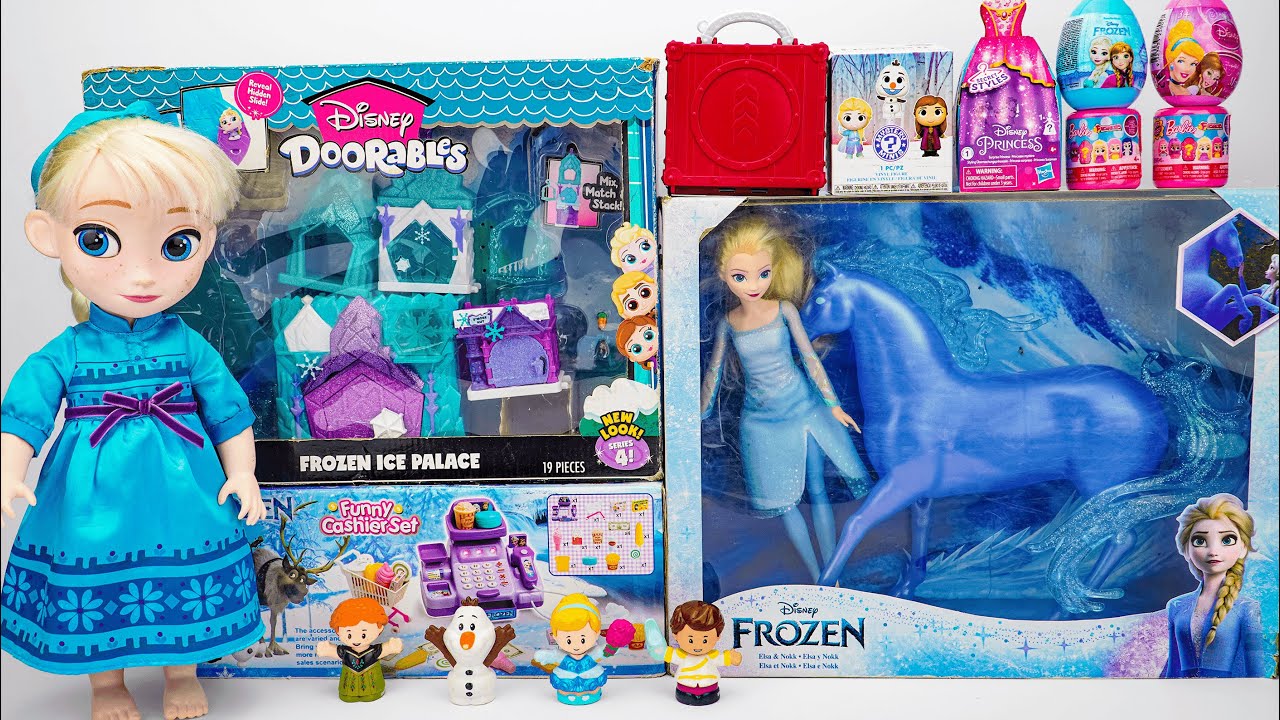 Disney Frozen Toys Unboxing Series ASMR | Elsa Doll & Nokk Horse Figure | Frozen Ice Palace Playset