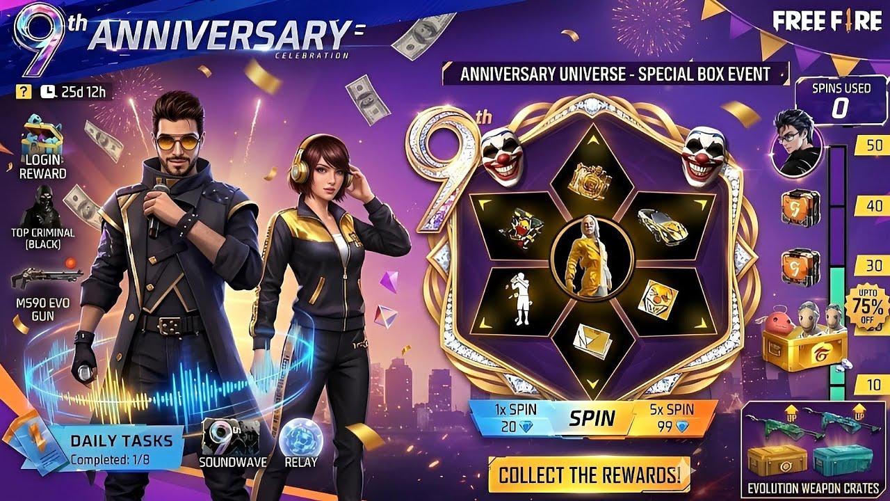 9Th Anniversary Event 🤯2026 Free Fire l Criminal Bundle Return l Free Fire New Event l Ff New Event