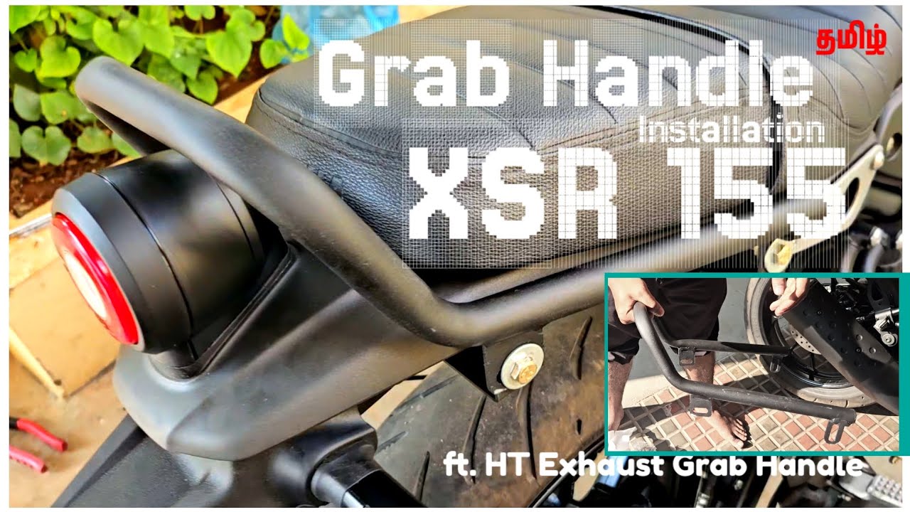XSR155 Grab Handle installation - Ht Exhaust grab rail || #xsr155 #tamil #xsr #yamahaxsr #review 