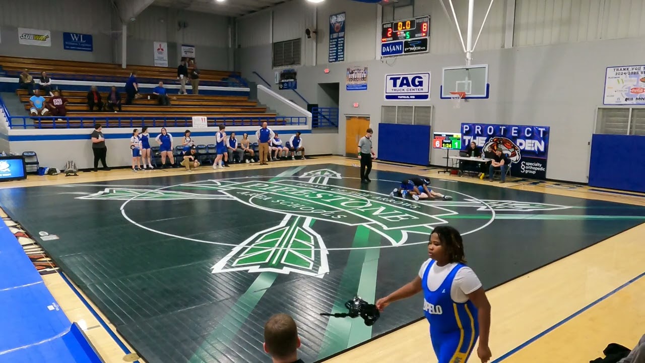 120lb Boys Wrestling Saltillo Dual- Ross (MSMS) vs French Camp