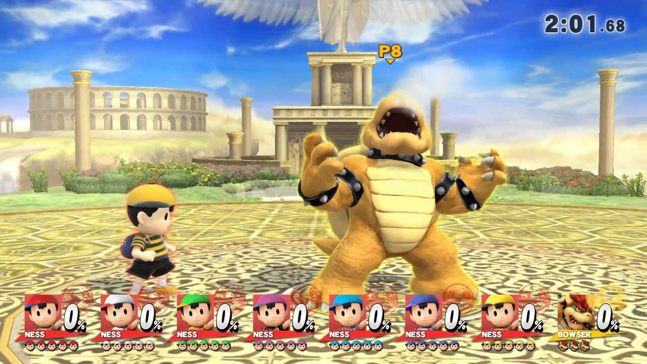 Super Smash Bros 4: 8 Player Glitch ULTIMATE Ness (37/53)