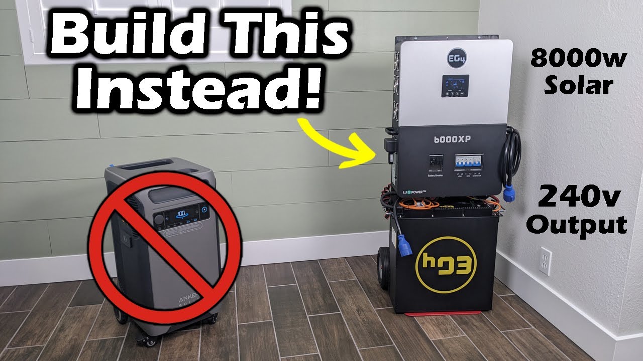 Build Your Own AFFORDABLE 240v Battery Backup! Mobile Cart Using the EG4 6000XP & LFP Battery
