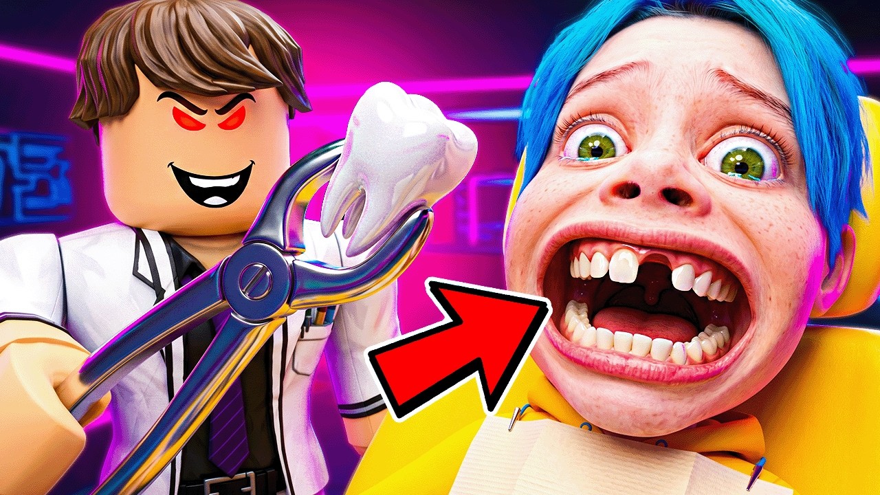 O MAIOR AZAR da *MINHA VIDA* foi ter ENCONTRADO esse DENTISTA! 🦷 ROBLOX Escape The Dentist Obby