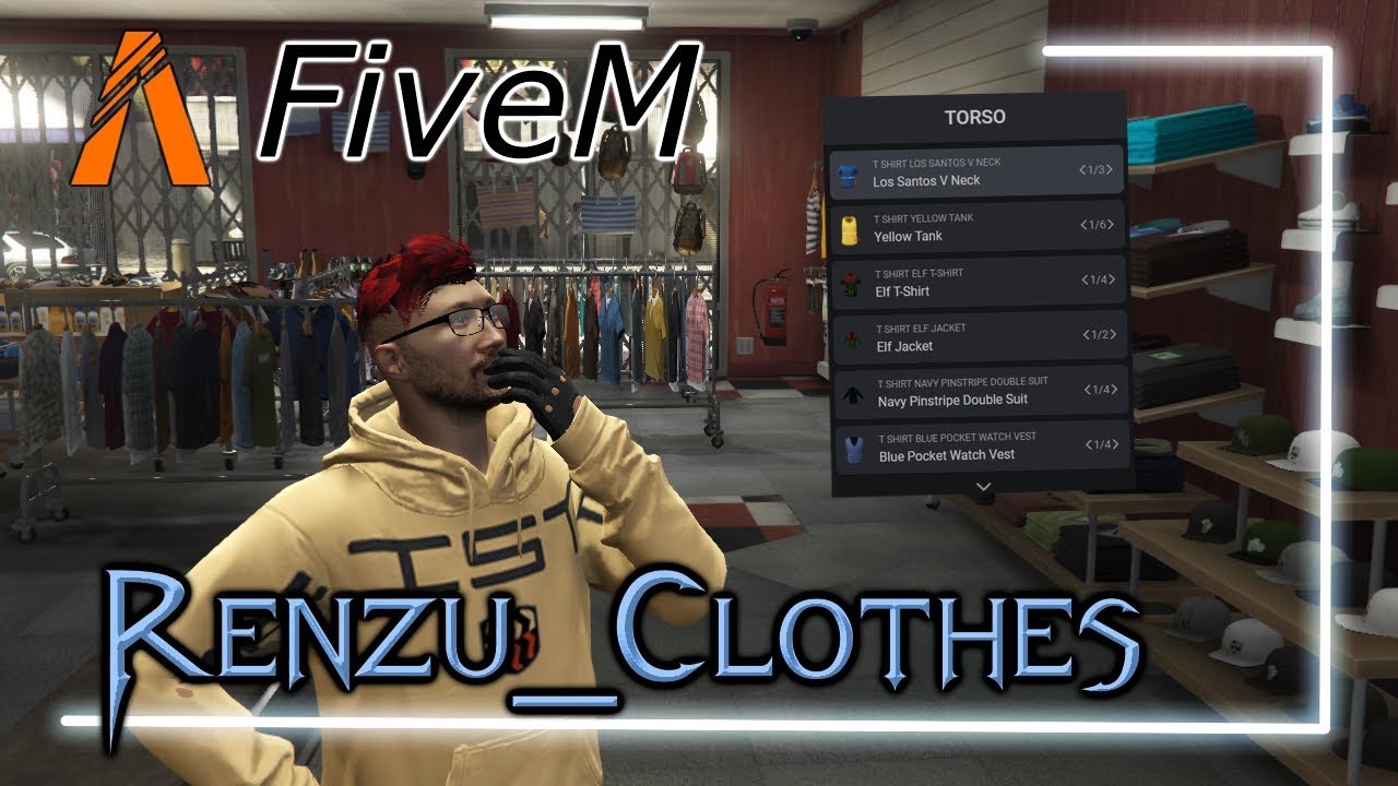 [FiveM/ESX & QBCORE] [FREE] Renzu Clothes | Kleidungs Script | QB Installation | Deutsch | GTA RP