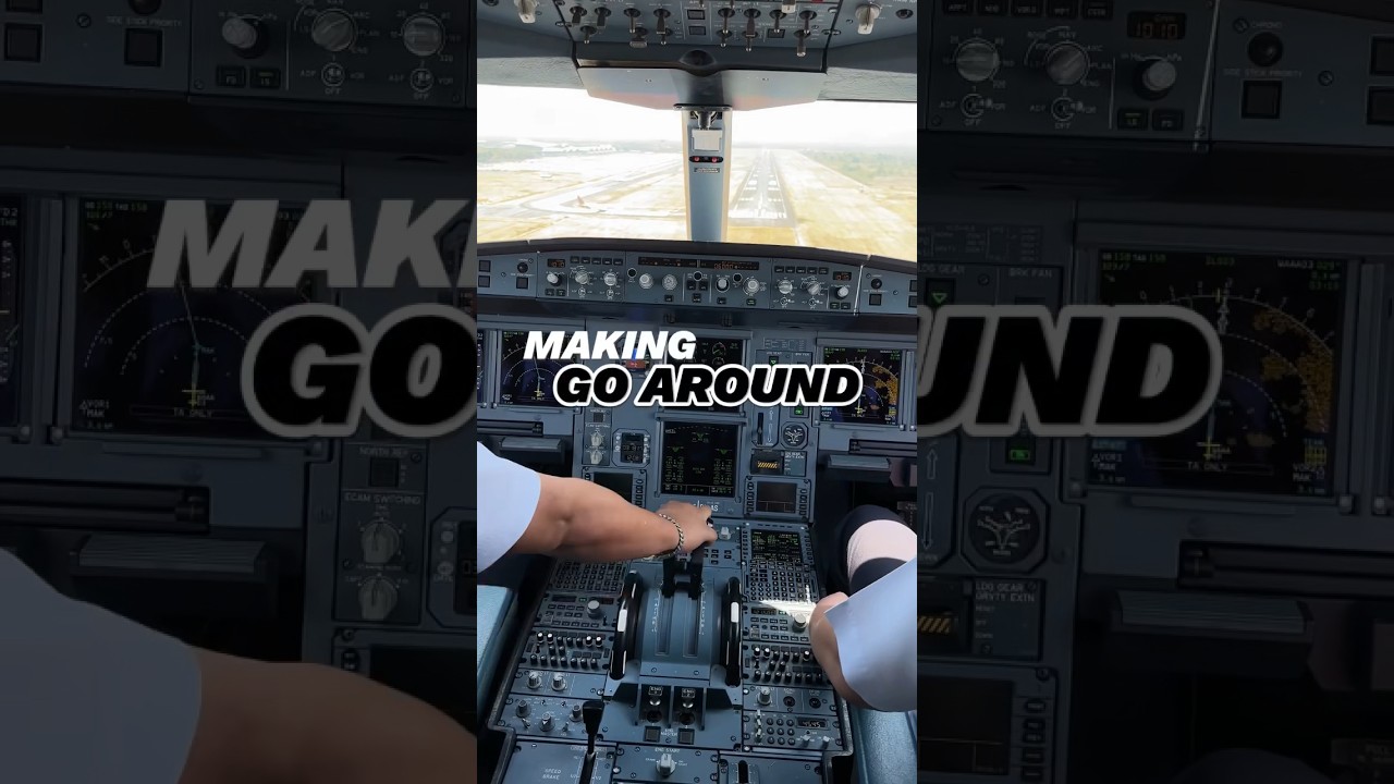 Unstabilized Approach - Go Around ✈️ #goaround #airbus #a330 #aviation