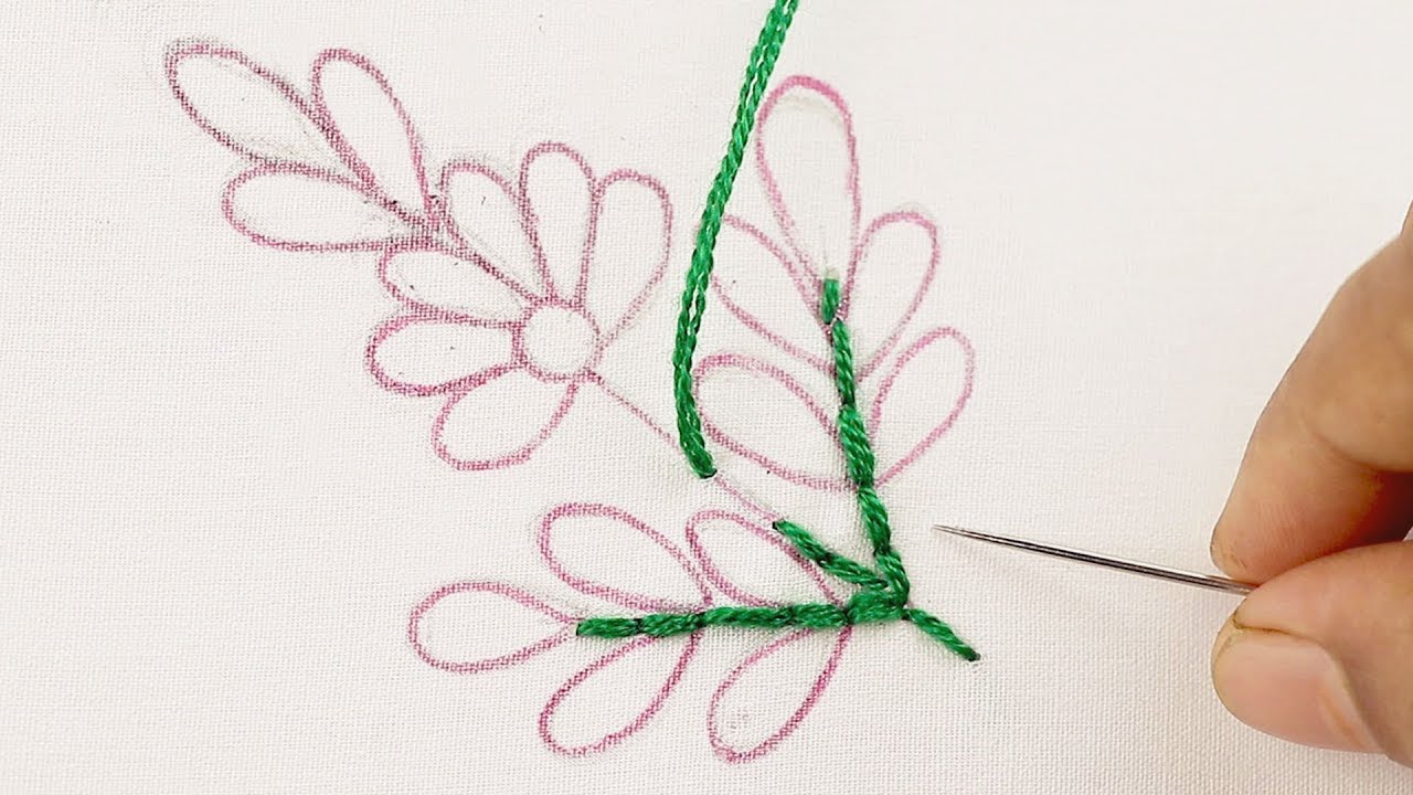 easy flower embroidery for beginners, hand embroidery designs flower #HandEmbroidery