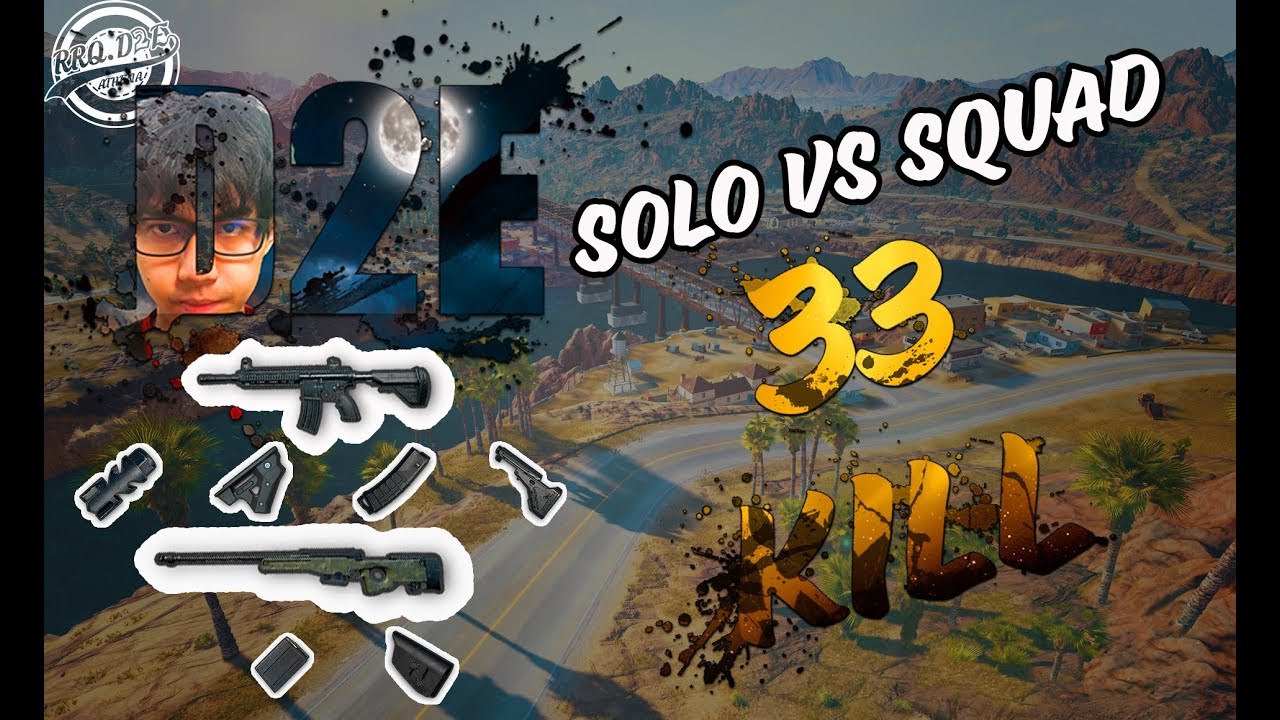 PUBG M: RRQ D2E solo vs squad 33 kill (full clip)