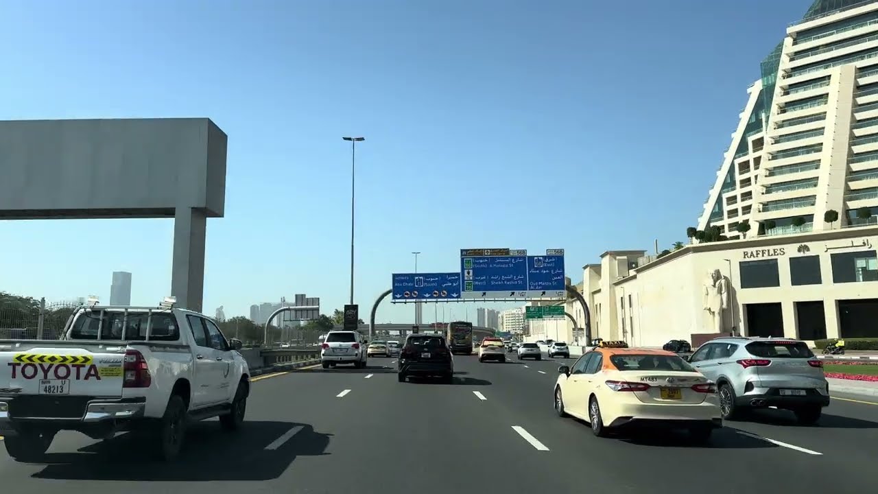 Dubai Healthcare City to Satwa 🇦🇪 | Smooth City Drive | 4K 60FPS 9 February 2026
