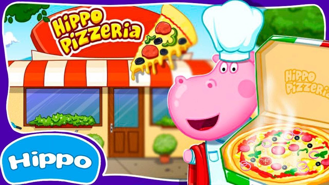 Hippo 🌼 Gry kulinarne 🌼 Hippo Pizzeria 🌼 Kreskówka Przegląd gry