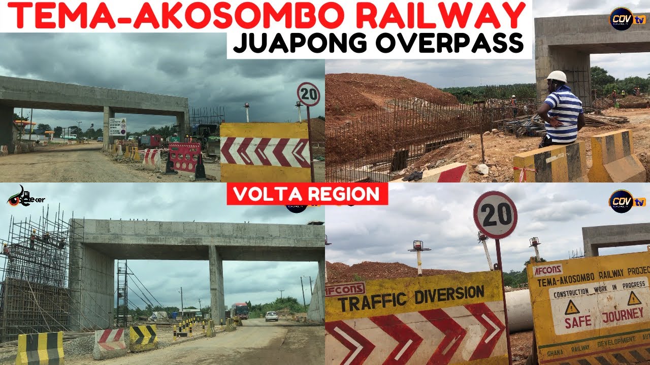 TEMA-AKOSOMBO RAILWAY Construction Project | JUAPONG OVERPASS | Volta Region of Ghana.
