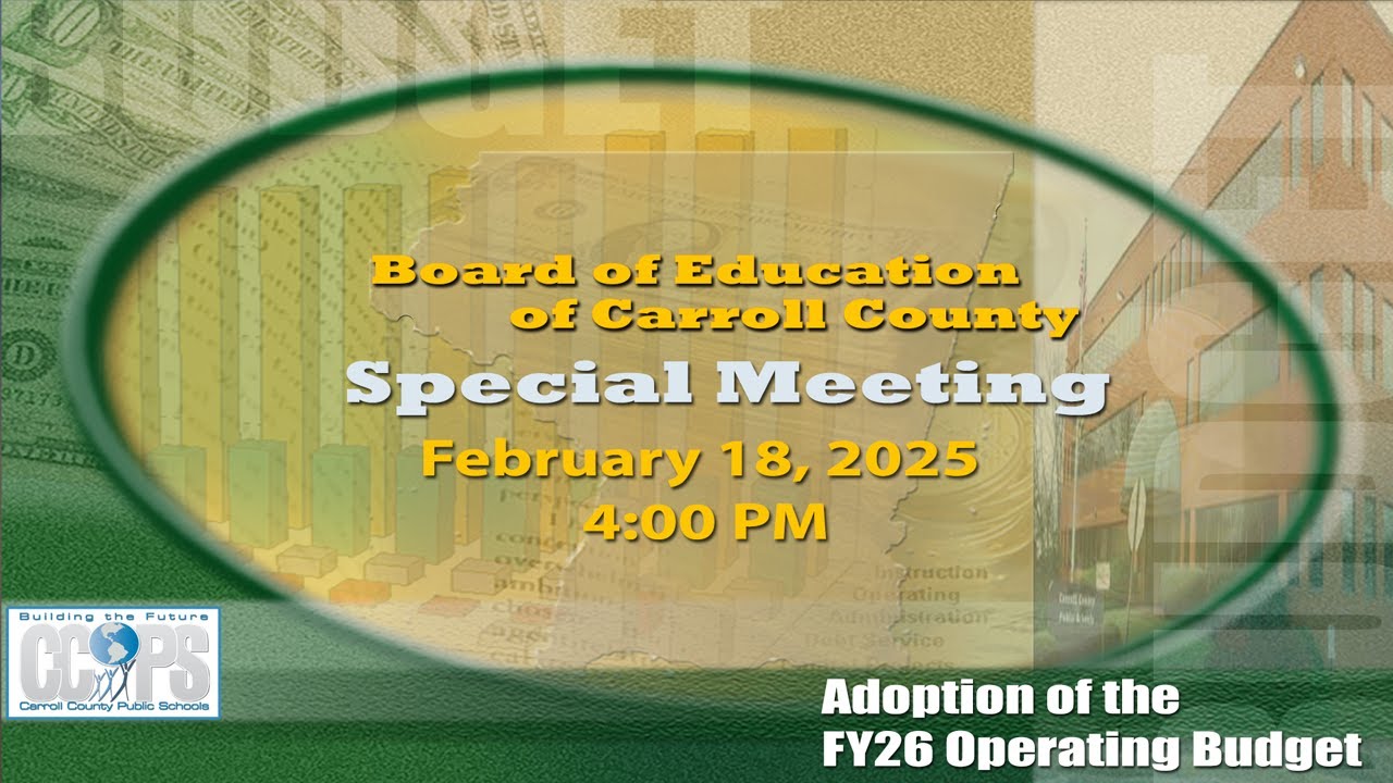 Special Board of Education Meeting   Budget Adoption 2182025