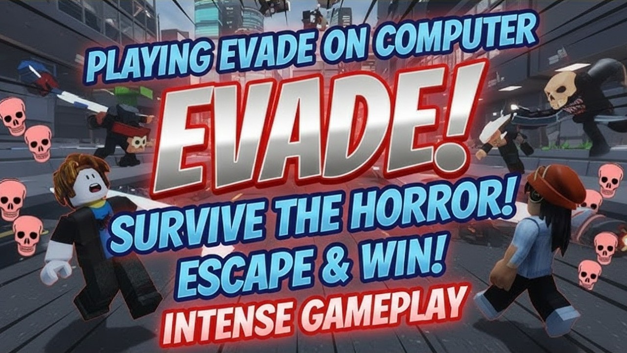 Playing Evade on Computer 💻  Roblox Survival Chaos!