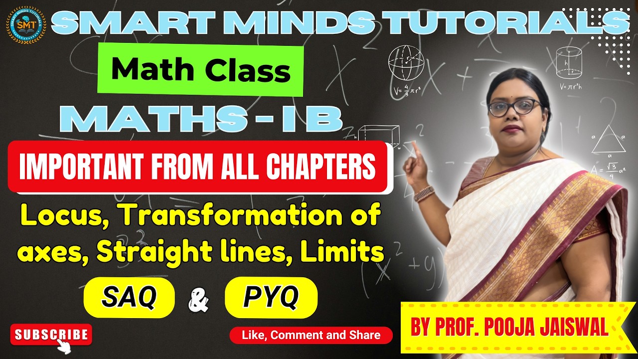Maths IB SAQ| Imp. Q. – All Chapters | Locus|Transformation|Straight Lines |Limits | SAQs & PYQs 📘🔥