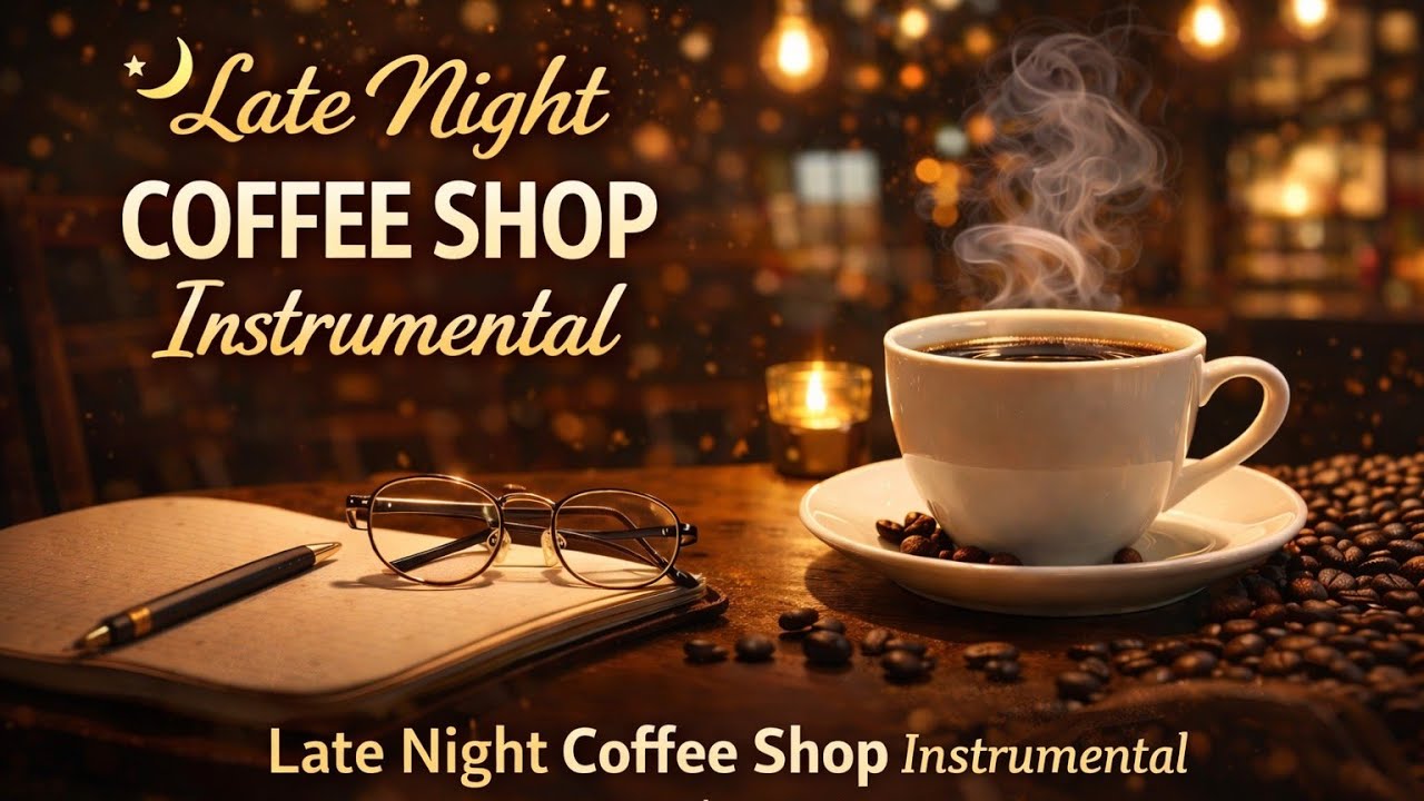 Late Night Coffee Shop Instrumental ☕ | Cozy Music for Relax & Focus