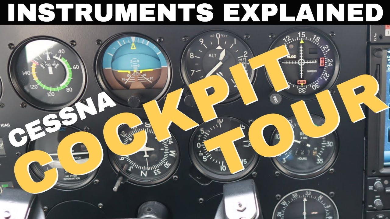 Экскурсия по кабине Cessna | Пояснения к приборной панели
