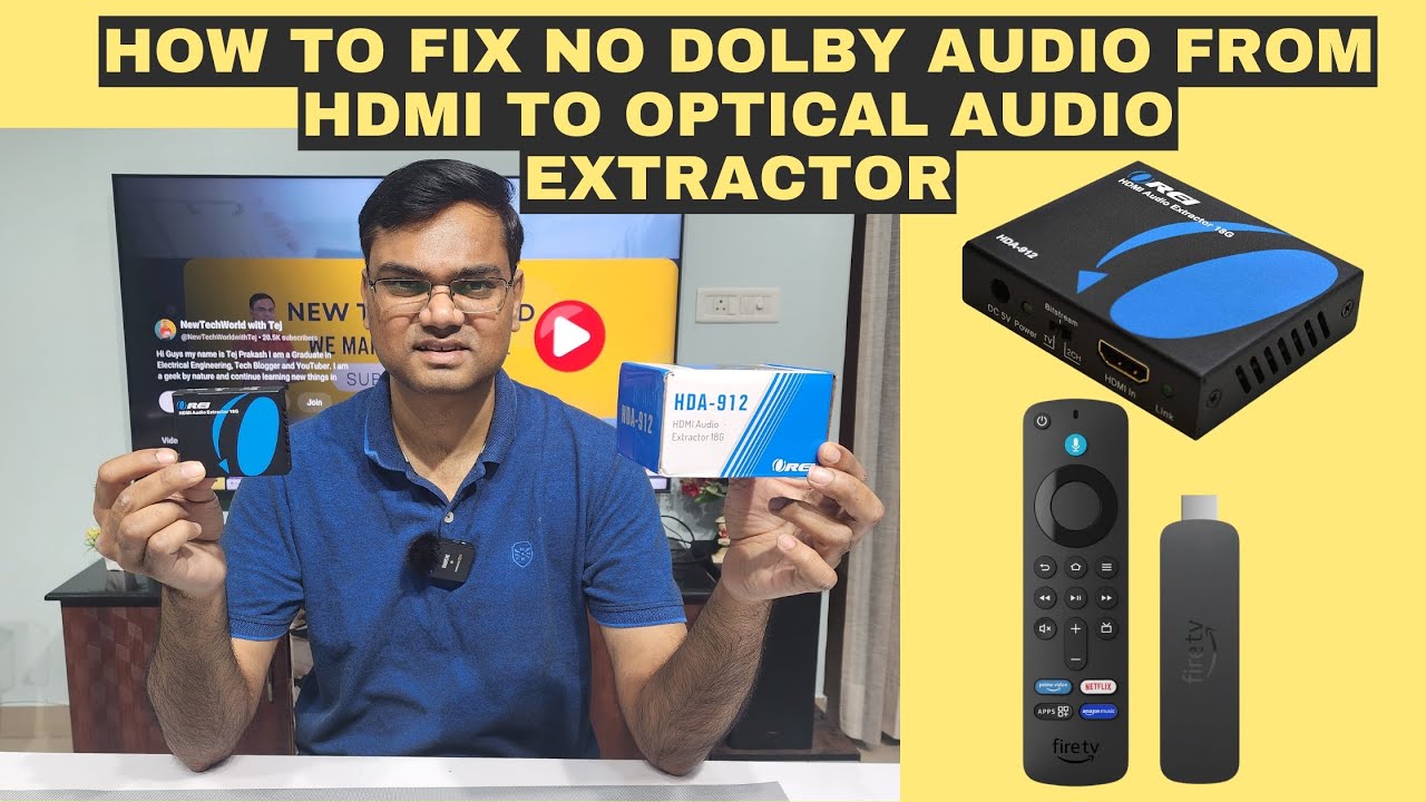 How to fix no Dolby audio in HDMI to Optical audio Extractor | Connect soundbar to TV without ARC