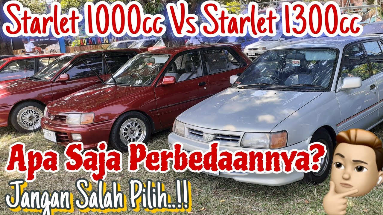 Perbedaan Starlet 1.0 dengan Starlet 1.3? Starlet Kapsul 1000cc VS Starlet Turbolook 1300cc
