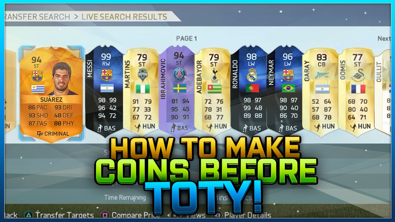 FIFA 16: HOW TO MAKE COINS BEFORE TOTY - GET READY FOR TEAM OF THE YEAR!!