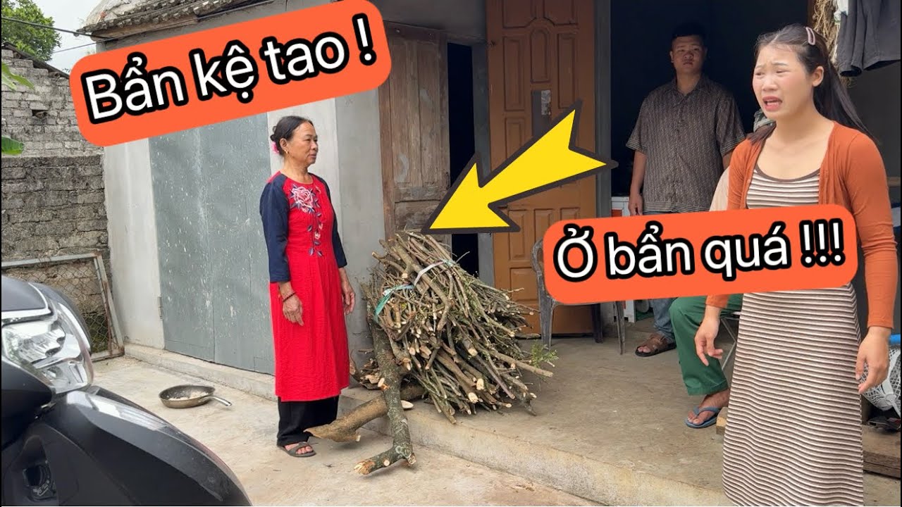 Bố Mẹ Chồng Bẩn Thỉu Chất Cả Đống Củi Trước Cửa Nhà ! 
