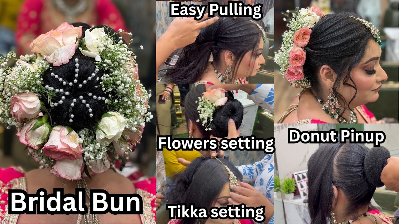 Advance Bridal Bun Hairstyle Tutorial This Wedding Session By Salonfact 
