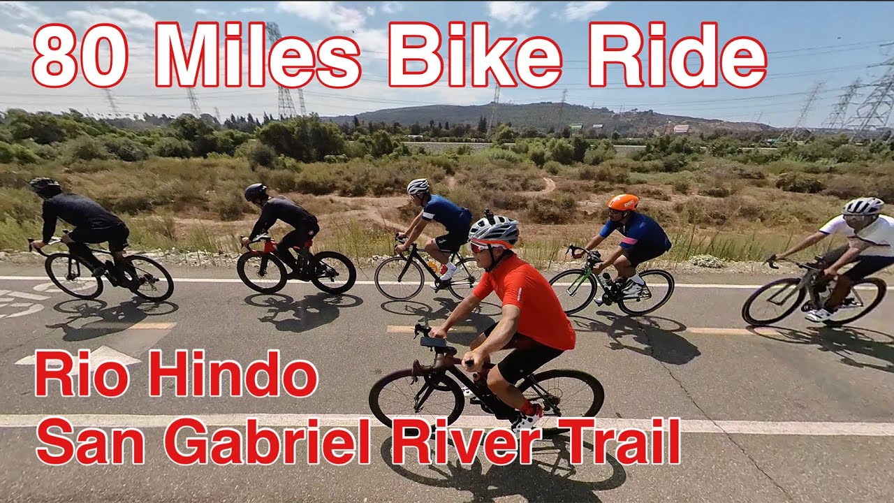 80 Miles Cycling, Rio Hondo Bike Path, San Gabriel River Trail to Long Beach, Seal Beach [4K]